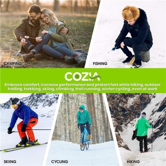 Merino Wool Socks for Men and Women Warm thermal Boot Hiking Socks 3 Pairs - Picture 6 of 6